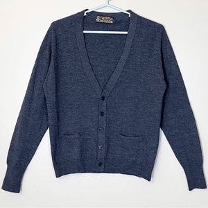John Smedley Made in England Merino Wool Cardigan Sweater - Men's Size M - Gray